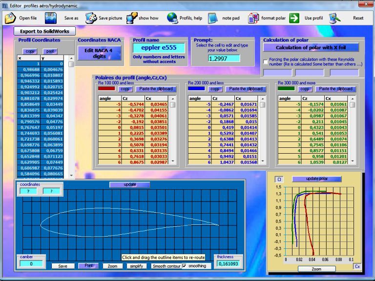 d&eacute;tail interface calcul portance train&eacute;e(cliquer pour voir le diaporama)