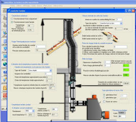calculation of diameter flue duct in software mecaflux