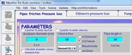 calcul perte charge conduit