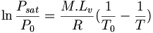 Saturation vapor pressure