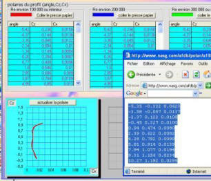extrait interface calcul portance trainée(cliquer pour le diaporama)