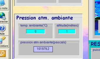 altitude et pression dans MECAFLUX