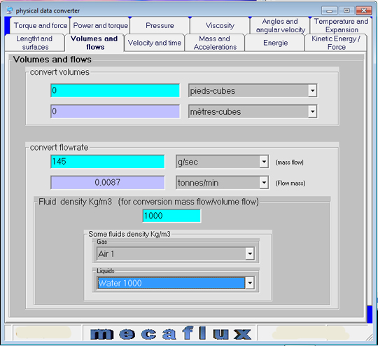 Air Flow Conversion Chart