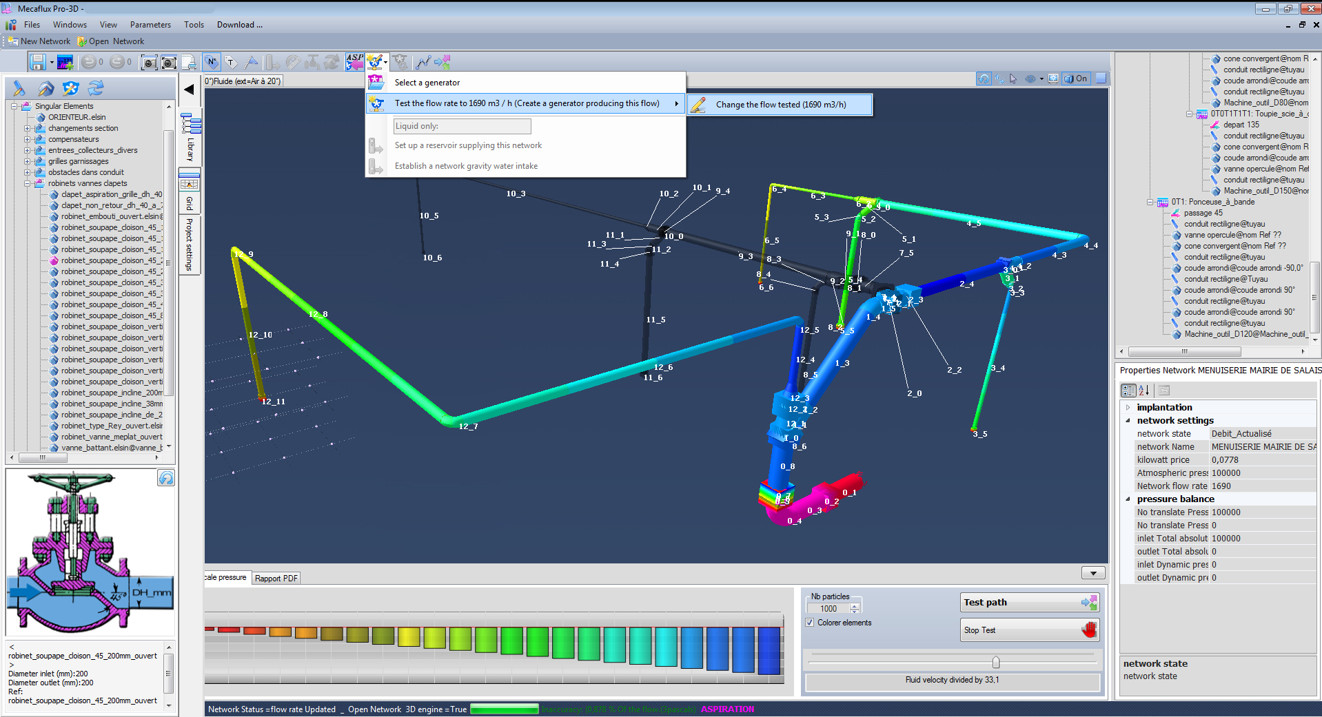 mecaflux pro3D head loss calculation software