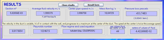 average velocity in pipes