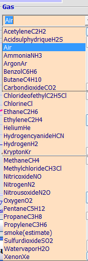 List gas  viscosity fluid density mecaflux