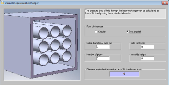 the head losses in rectangular exchanger