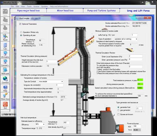 sizing flue duct