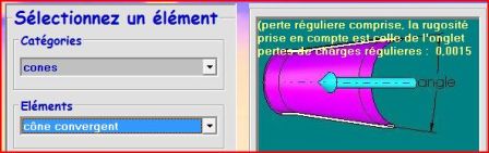 coefficient perte charge singuliere cone