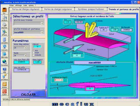 logiciel mecanique fluides MECAFLUX