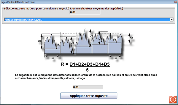 perte de charge et rugosité relative ou rugosite moyenne matiere des ...