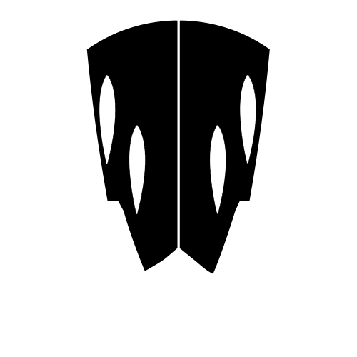 Pictogram of a board with four fins