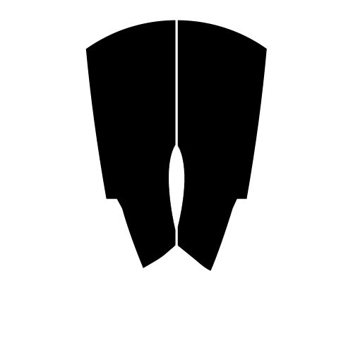 Pictogram of a board with one centre fin