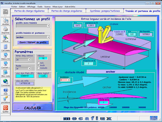 trainee profils aerodynamiques hydrdynamique