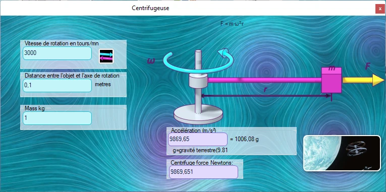 vitesse de sedimentation modifiée par la force centrifuge