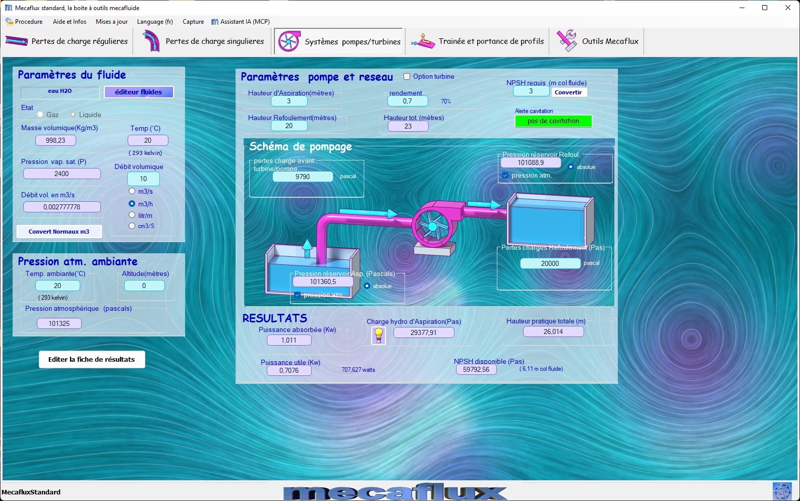 reseau turbine