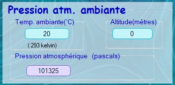 détail de la zone de saisie des parametres de reseau dans MECAFLUX